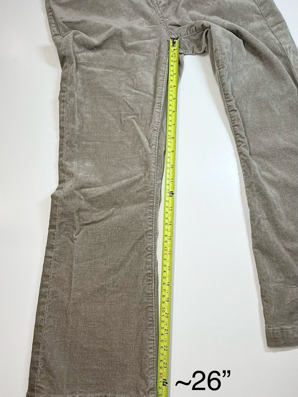 LOFT Velvet Touch Kick Flare Pants, Size 4/27 Taupe Button Fly Stretch - Picture 5 of 13